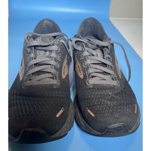 Brooks Ghost 14 Womens Running Shoes Size 7B Black Rose Gold Sneakers